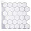 Carrelage mosaïque blanc en pvc 10 po x 10 po blanc