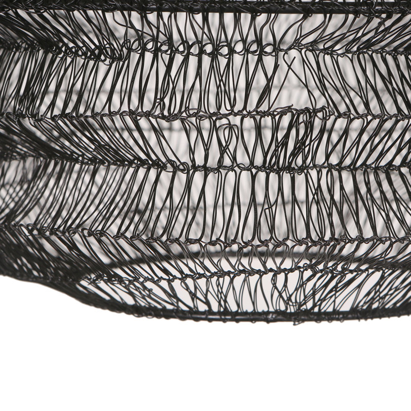 Antique Black Handwoven Wire Pendant Light