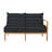 Santa Barbara Teak Outdoor Right Arm Facing Sectional Sofa-93646505-48656511-63326306