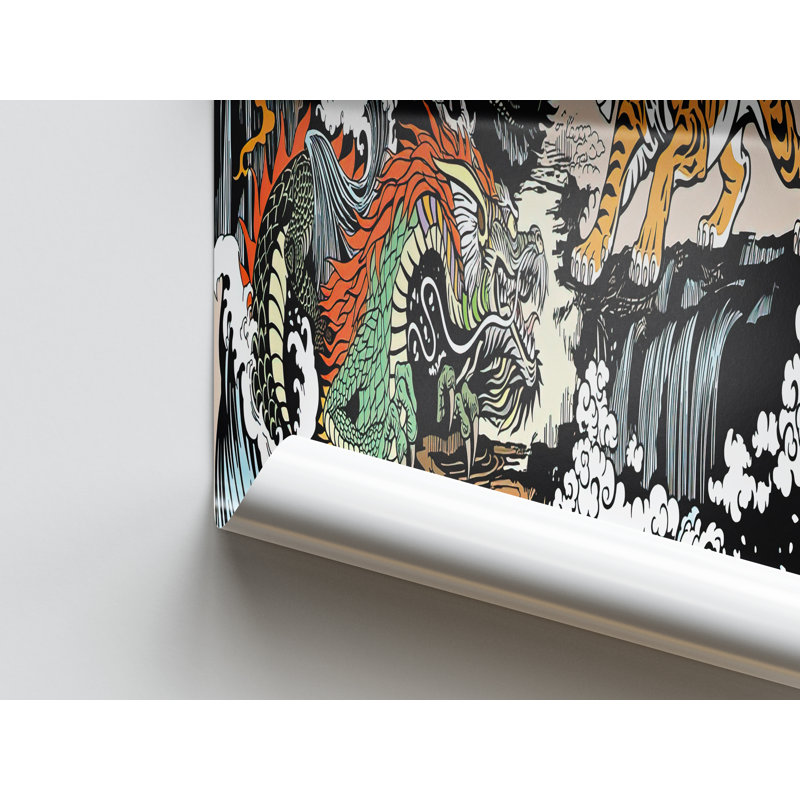 Print on Canvas, 80 cm H x 110 cm W, White Floater Framed