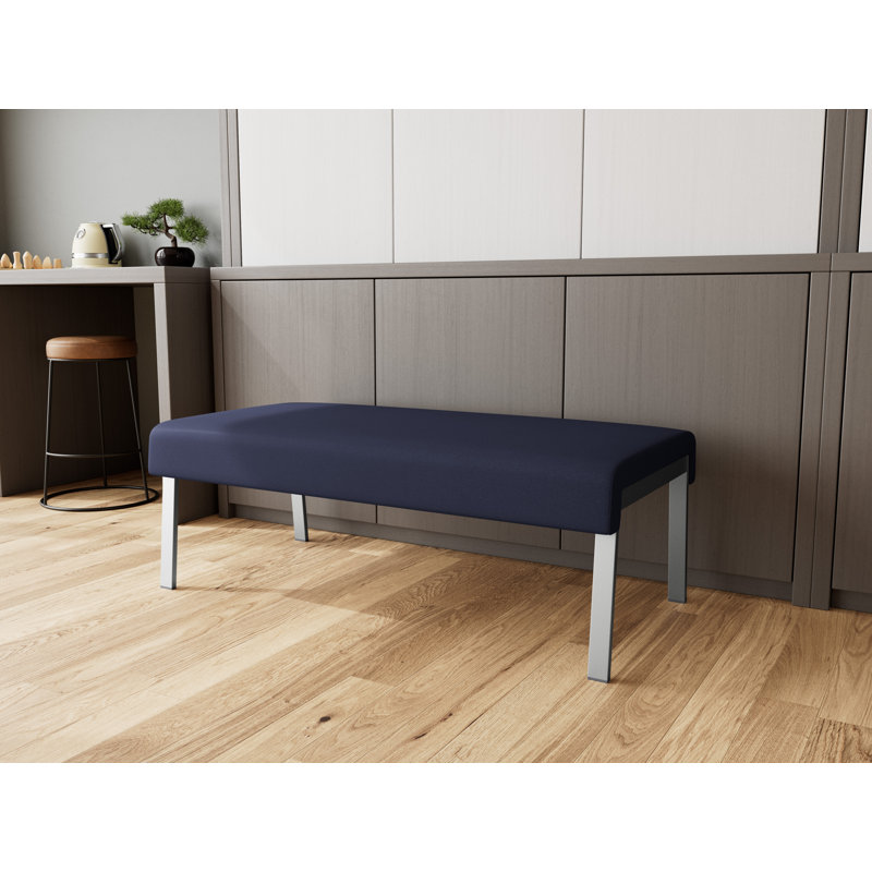 Banc en métal 2 places Waterfall, Argent, Caliente Adler - tissu de designer