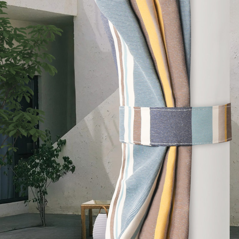 Panneau d'extérieur à rayures avec œillets, L 52 po x L 84 po, Vert
