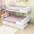 Wood Frame Twin XL Over Queen Bunk Bed with Trundle-554633737