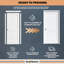 Prehung Interior Door, 5-Lite Small Frosted Glass Design, White Primed, Solid Core, With Jambs Kit, Hinges, And Pre-Drilled Lock & Hinge Holes-114001322-114001326-114001327