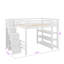 Lit surélevé avec tablettes, escalier de rangement, mini garde-robe et éclairage DEL-770847444