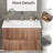30-Inch Floating Bathroom Vanity with Sink – Wall-Mounted Cabinet Set with Ceramic Basin, Soft-Close Drawers, Faucet, and Pop-Up Drain in Walnut Finish-16556557