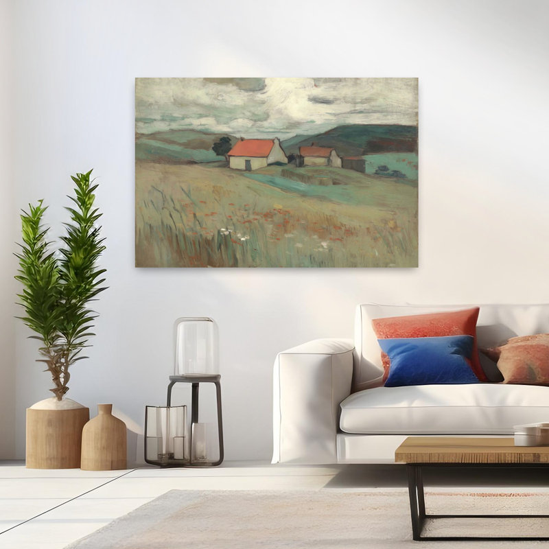 Paysage champêtre, H 32 po x l 48 po