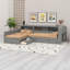 Lit plateforme en L avec lit gigogne, lit de jour avec tablette de rangement et station de charge, cadre de lit double d'angle en bois-1733837663