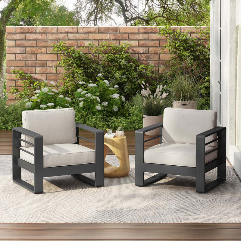 Fauteuil club d'extérieur, Beige