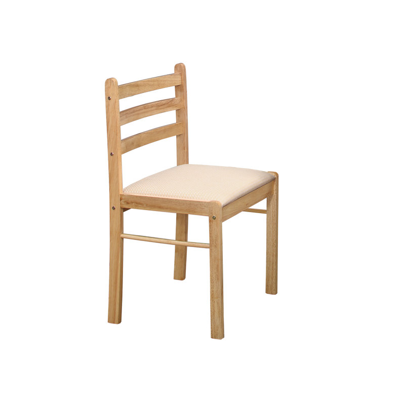 Coles 45cm H Linen Upholstered Ladder Back Side Chair in Natural
