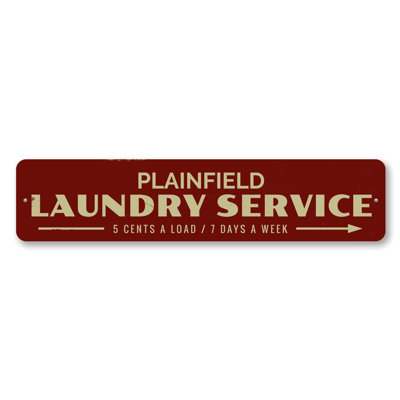 Laundry Service Arrow Custom Aluminum Sign
