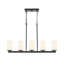 Lustre linéaire à 5 lumières 35 "Verlana - Noir mat-20689575