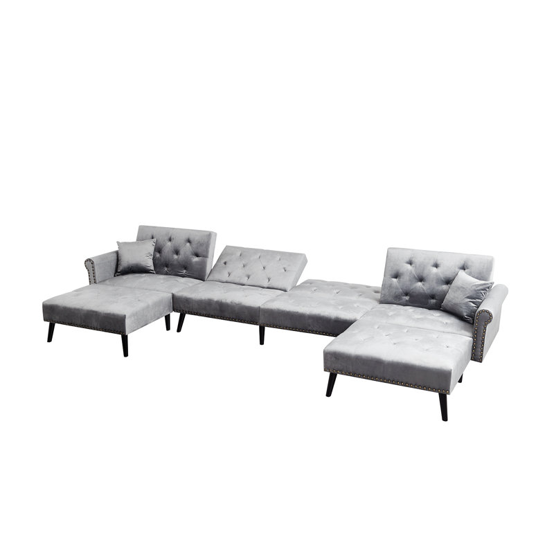 Canapé modulaire en velours 150 po Kallick