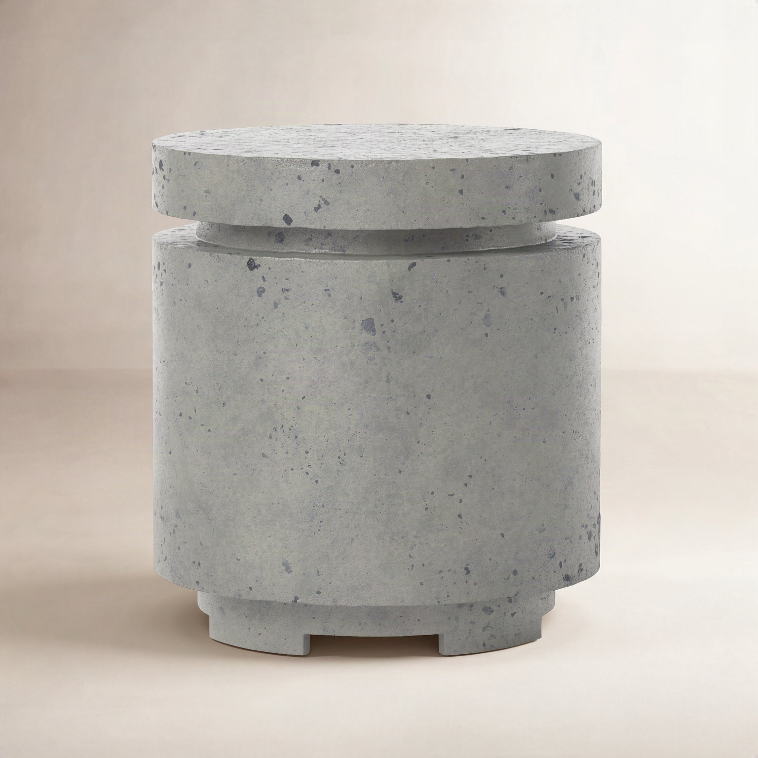 Jolin Propane Outdoor Fire Pit Table, Pewter Concrete