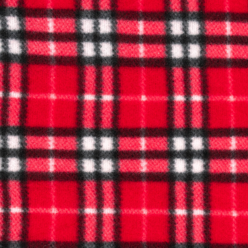 Blaris Soft Plush Classic Check Blanket Throw, Red