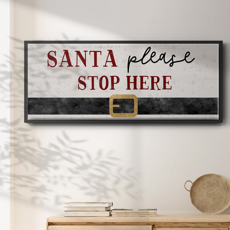 Santa Stop- Framed Canvas, 24" H x 60" W