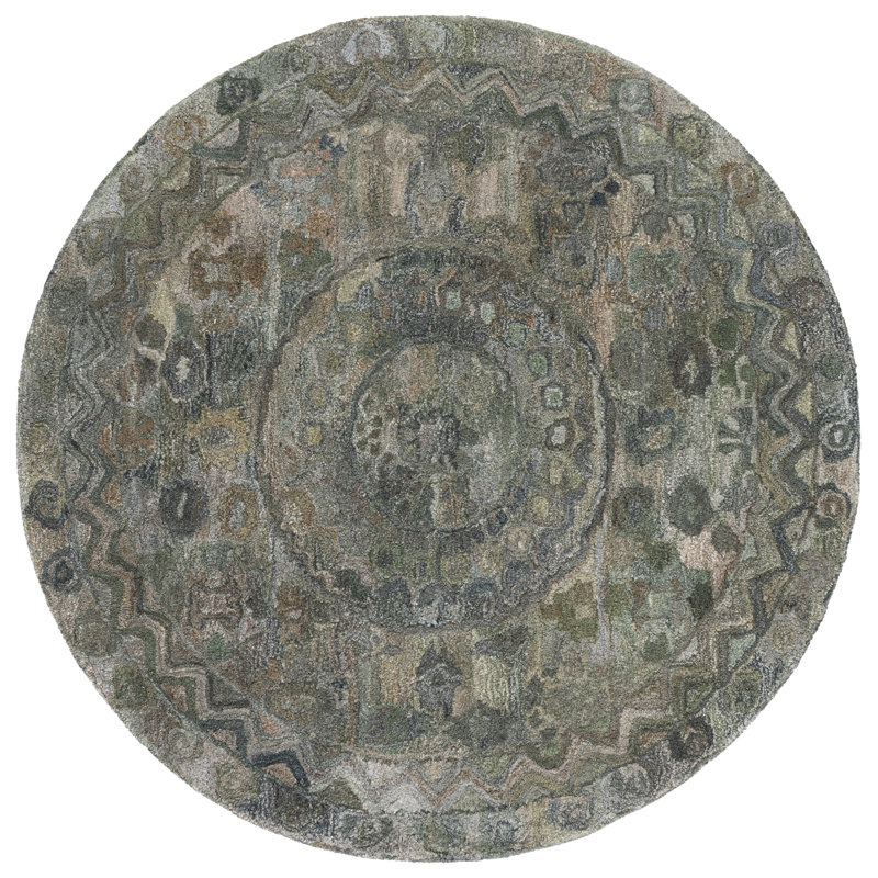 Anatolia 411 Hand Tufted Performance Oriental Rug, Round 6'