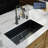 Karran Elite 32" Undermount 16 Gauge Single Bowl Stainless Steel Kitchen Sink in Gunmetal Black-124851770