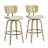 26" Upholstered Counter Height Swivel Bar Stools-125578921
