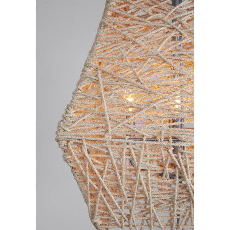 Lustre géométrique unique à 4 lumières 