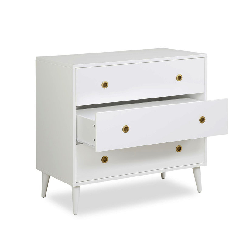 Commode à 3 tiroirs, commode en bois pour la maison
