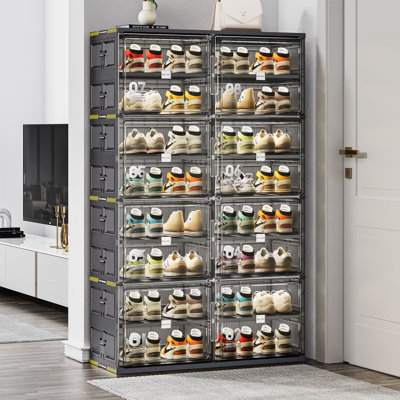 Range-chaussures pliable à 8 niveaux pour vestibule