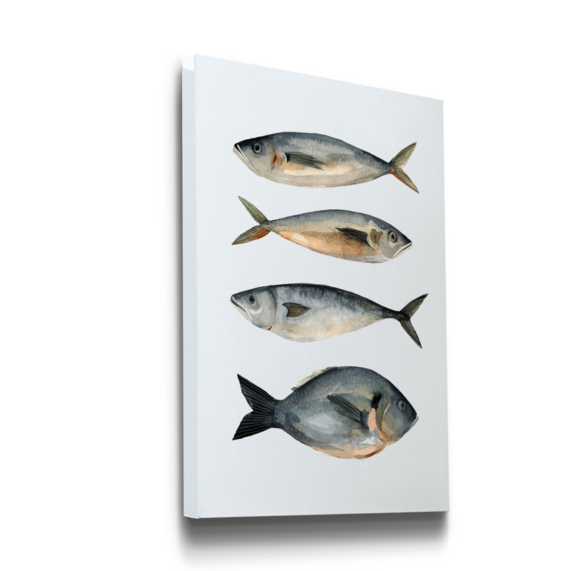 " Four Fish I ", 48" H x 32" W x 1" D