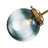 Art Deco 12-Light Gradient Glass Sputnik Sphere Chandelier-15848206