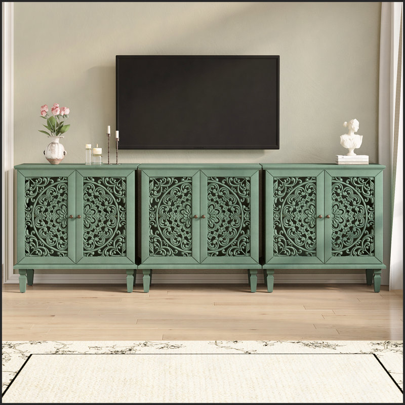 31" 2 Door Accent Cabinet, Green