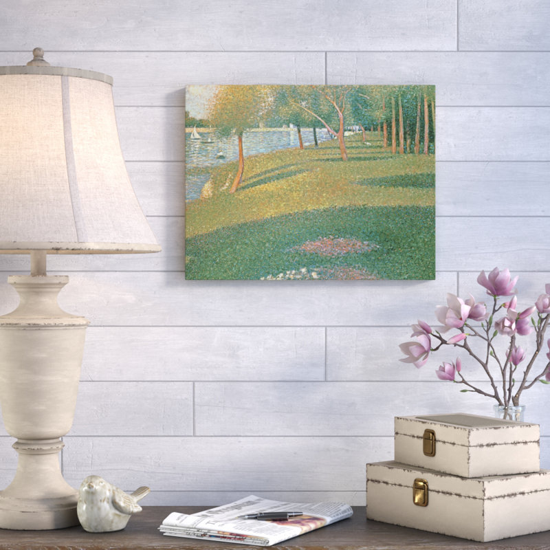 « la grande jatte » par georges seurat, reproduction d’art sur toile tendue, H 36 po x l 48 po