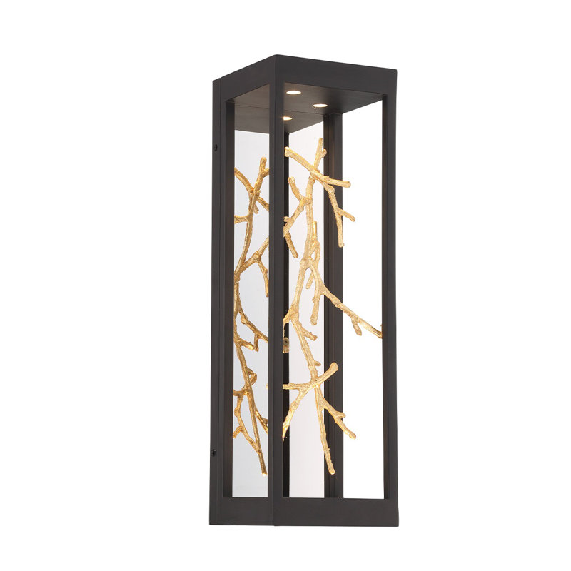 Aerie 4 Light Sconce, Black/Gold