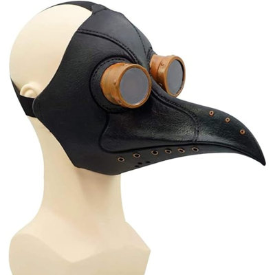 Plague Doctor Head Mask Steampunk Head Masks Bird Mask Costume For Kids And Adults (Latex Plague)