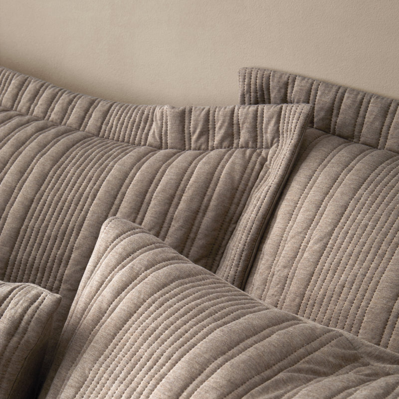 Zofia Jersey Knit Oxford Pillow Case, Mole