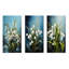 Green Snowdrops Winter Purity - Snowdrops Metal Wall Art Living Room Set Of 3-1787589240
