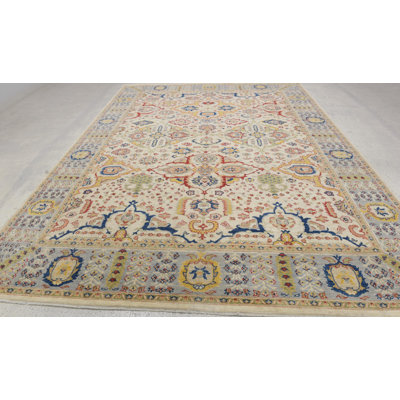 Clearance One-of-a-Kind Rectangle 9' X 12'2" Wool Area Rug Tan