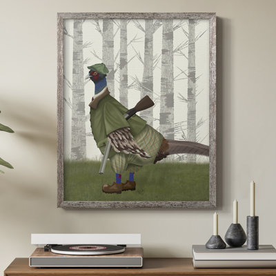Pheasant Shooting Party 1 Framed Print - Solid Wood