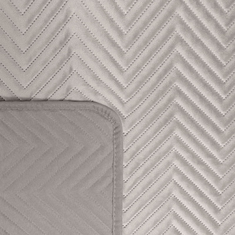 Gatik Polyester Solid Colour Bedspread, Beige, W220 x L240cm