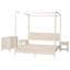 Ensemble de chambre à coucher 4 pièces pour grand lit en bois cannelé Wooley-72523634