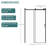 48"W X 76"H Single Shower Door, 8Mm Tempered Glass, 304 Stainless Steel Matte Black Frame, Watertight Design, Silent Sliding Luxury Look, For Apartments