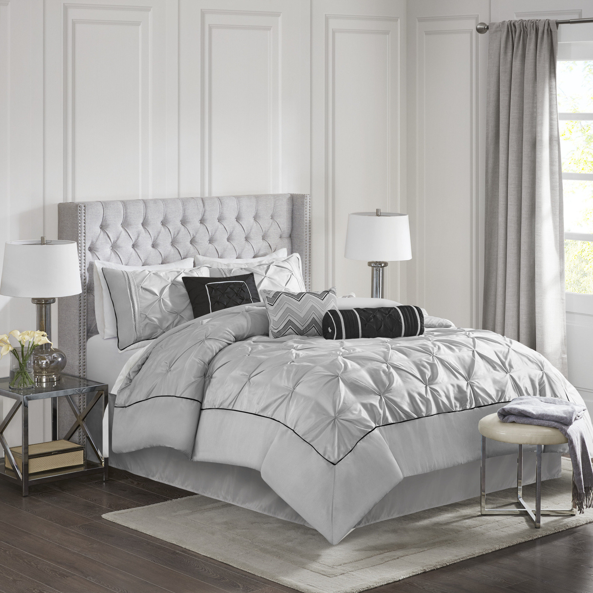 Madison Park Laurel 7 Piece Tufted Comforter Set & Reviews | Wayfair