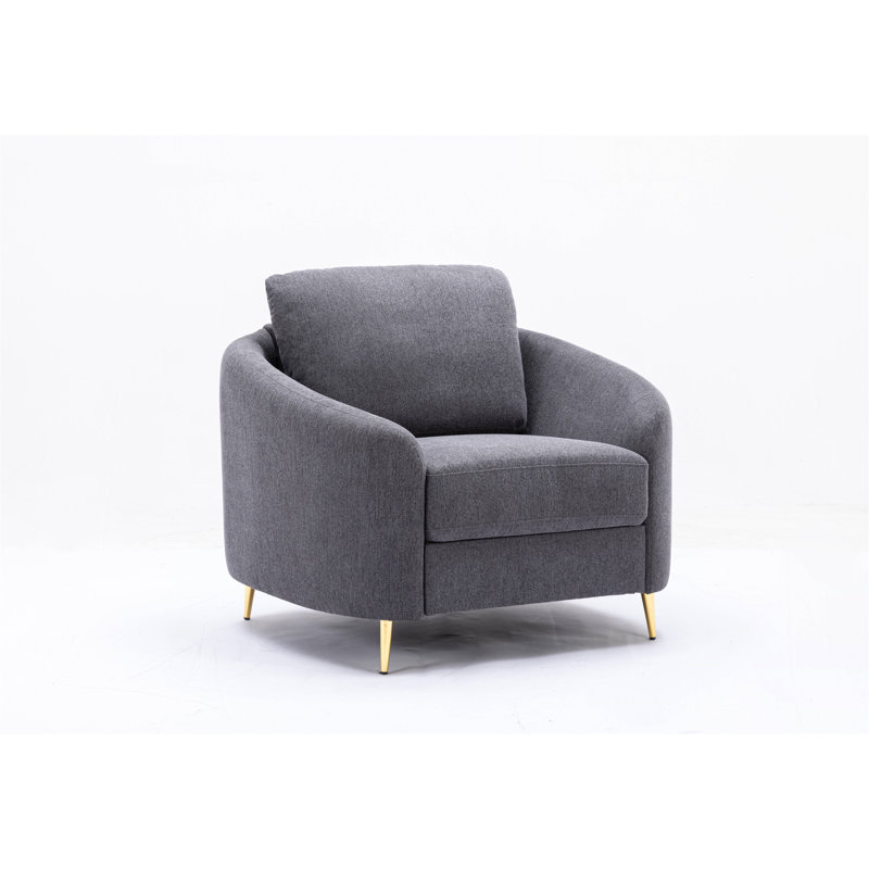 Chaise en lin gris yuina