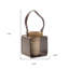 Porte-bougie de table en fer et bois 7 po