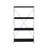 Tennos Black & Chrome Finish Bookshelf