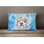 Old English Sheepdog Hippie Dawg Fabric Decorative Pillow