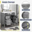 Meuble-lavabo moderne avec lavabo supérieur, 2 tiroirs et un tiroir basculant, noir-109023781