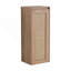 Armoire latérale de salle de bain 12 po à fixation flottante avec portes en rotin à fermeture en douceur-606366594