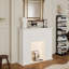 Foyer électrique blanc en bois manufacturé