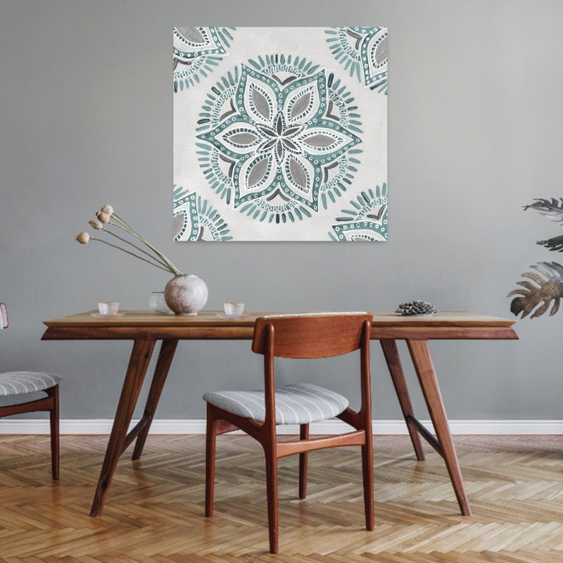 Étoile mandala II, art floral, H 32 po x l 32 po