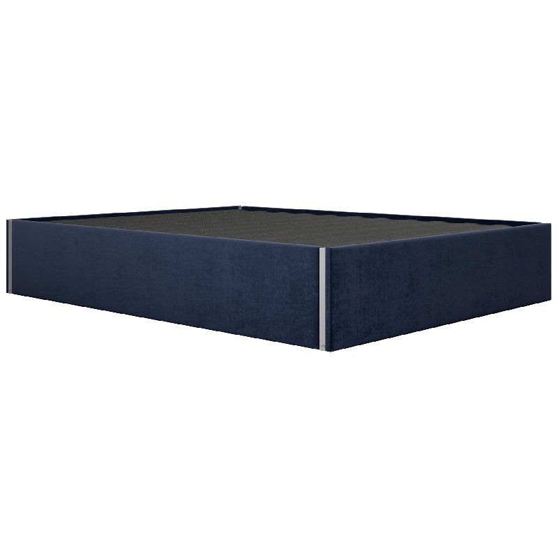 Sapan Upholstered Bed, King, Velvet Navy