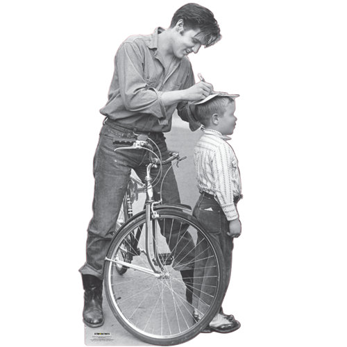 SC2555 Autographe Elvis découpé en carton debout